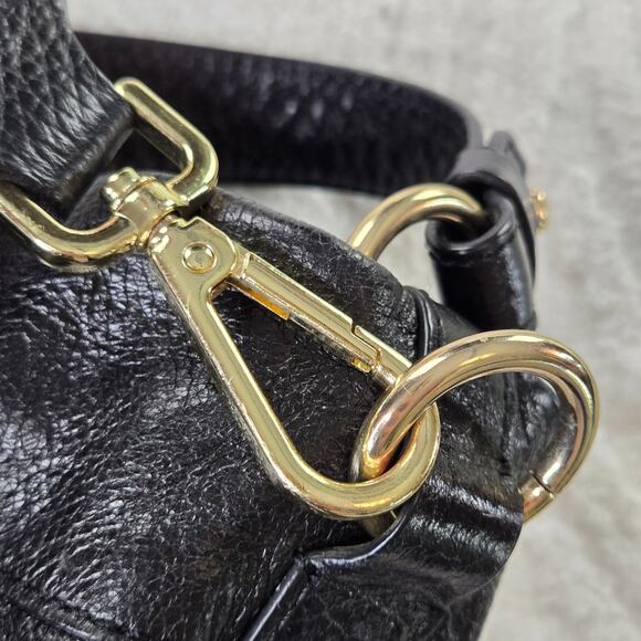 Cole Haan Stagedoor Studio hobo tote leather drawstring bag large black - Picture 16 of 17